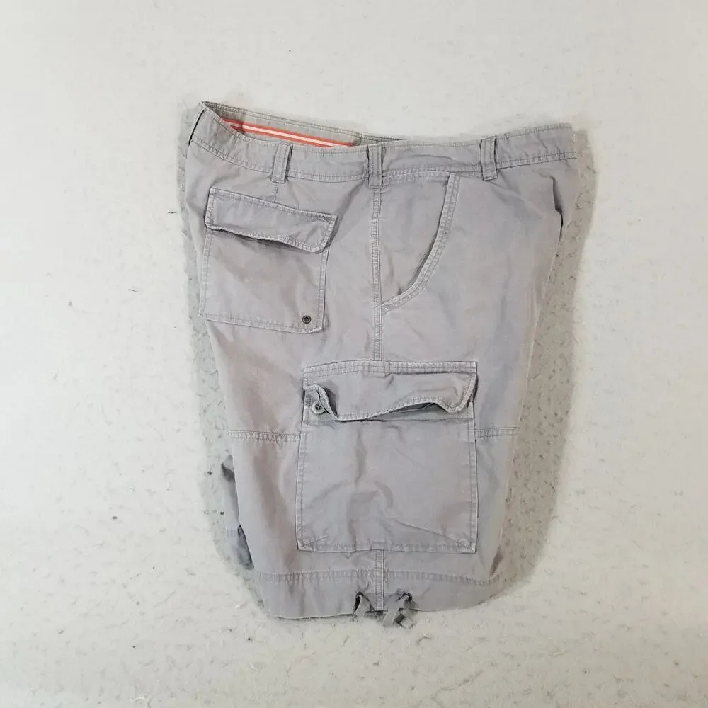 Banana Republic cargo hiking shorts mens 38x11 gray cotton ripstop outdoor urban